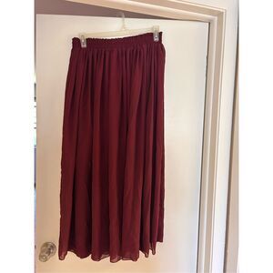 Sheer red long skirt 3xl